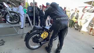 Vintage Velocette MT 500 Motorcycle Start Up at the Goodwood Revival [upl. by Kennett901]