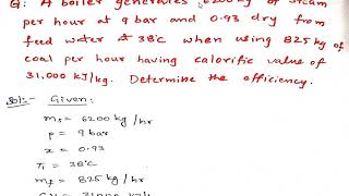 Problem on Boiler efficiency performance of boilers [upl. by Aniled564]