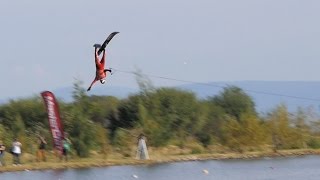 Jaret Llewellyn Ski jump crash  IWWF Waterski Championships 2015 [upl. by Enoid922]