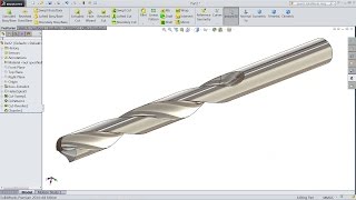 SolidWorks tutorial How To Make Drill Bit [upl. by Atekihs644]