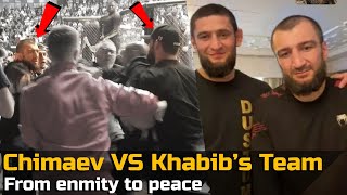 Khamzat Chimaev VS Khabibs team FULL STORY FROM BRAWL TO PEACE [upl. by Atiz660]