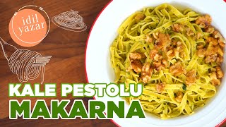 Pesto Soslu Makarna Tarifi  YEŞİL PESTOLU MAKARNA [upl. by Suez]