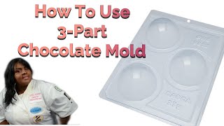 How To Use 3Part Chocolate Molds For Cocoa Bombs Candy Cane Bombs [upl. by Rotciv]