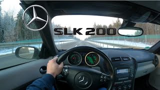 2004 MercedesBenz SLK 200  R171  WINTER TEST DRIVE [upl. by Leirol]