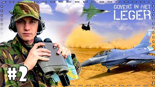 AANVAL met een F16 VLIEGTUIG  GOVERT IN HET LEGER 2 [upl. by Nyrtak27]