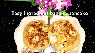 How to make easy and healthy banana pancakes  Easy ingredient banana pancake [upl. by Pyotr]