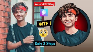 Picsart Vectorart Picsart New Portrait Cartoon Photo EditingNew Vector Art Photo editing 2 Steps [upl. by Aicenad]