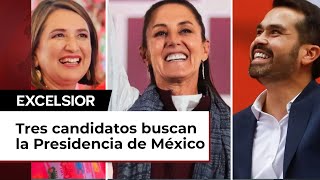 Tres candidatos a la búsqueda de la Presidencia de México [upl. by Guadalupe]