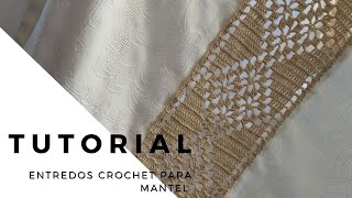 Entredos crochet para mantel [upl. by Gilberte391]