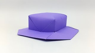 How To Make a Paper Hat  DIY Origami Cap Making Simple amp Easy Tutorial Step By Step Folds [upl. by Ahsuat]