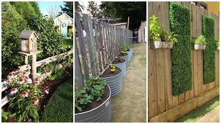 Decor along the fences with flower beds and not only Landscape design ideas [upl. by Reyotal]