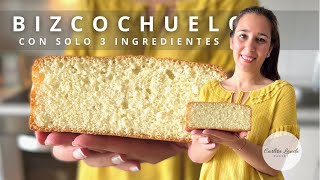 BIZCOCHUELO  SOLO 3 INGREDIENTES  FÁCIL  TIPS Y SECRETOS [upl. by Ahsekar]