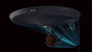 Star Trek TOS Enterprise out of Warp Approach [upl. by Buckels979]