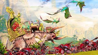 Lord Mazdamundi Awakens for War Lizardmen vs Skaven  Total War WARHAMMER 2 [upl. by Orsola]