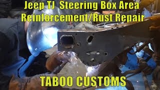 Jeep TJ Wrangler Steering Box ReinforcementRust Repair Kit Installation [upl. by Yniatirb292]