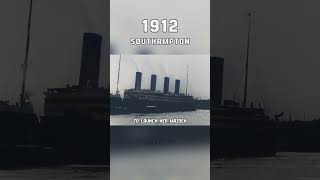 The Titanic leaving her berth at Southampton  1912  4K 60fps [upl. by Groark]