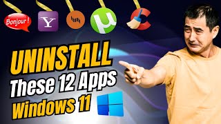 12 Unnecessary Windows Programs amp Apps You Should Uninstall NOW [upl. by Mcwherter]