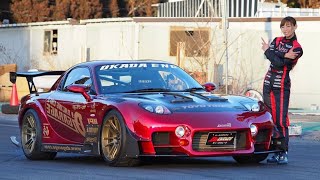 650馬力 MAZDA RX7 FD3S でサヤカドリフト全開走行！ [upl. by Grussing]