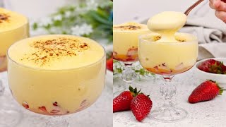 Zabaione alle fragole il dolce cremoso e veloce da preparare [upl. by Anirdnajela334]