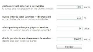 cómo calcular la nueva cuota de tu hipoteca tras la revisión [upl. by Enyrhtac]