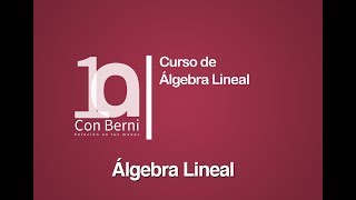 Curso de álgebra lineal  Introducción [upl. by Bega]