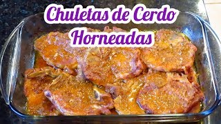 CHULETAS DE CERDO AL HORNO [upl. by Atisor165]