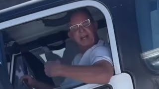 Road Rage Backfires On Aggressive Driver [upl. by Anatnas]