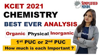 KCET 2021 Chemistry  Marks Distribution amp Analysis 1st PUC and 2nd PUC How to Study [upl. by Airednaxela373]