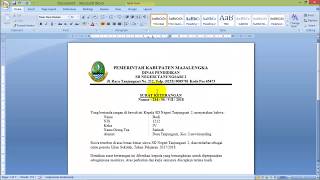 Cara Membuat Kop Surat Resmi dengan Microsoft Word [upl. by Bailie475]