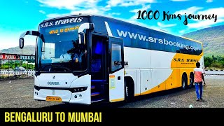 BENGALURU TO MUMBAI  SRS SCANIA FULL BUS JOURNEY  BUS CABIN RIDE  Ash2travel [upl. by Nilde145]