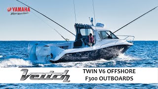 Veitch 27 Hard Top Powered By Twin Yamaha F300 V6 Offshore Outboards [upl. by Aryamo960]