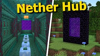 How to Link Portals and Build a Nether Hub in Minecraft  Guide [upl. by Hanser]