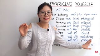 Introduce Yourself in Chinese  Beginner Lesson 1  HSK 1 [upl. by Eras878]