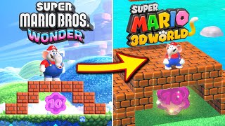 Super Mario Bros Wonder REMADE in Super Mario 3D World  Bowsers Fury [upl. by Lowney767]