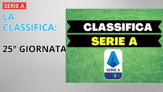 SERIE A  La classifica della 25° giornata [upl. by Kirrad]