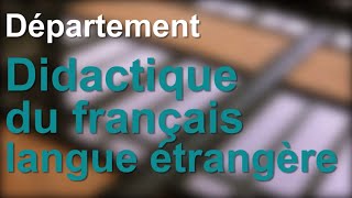 Didactique du français langue étrangère [upl. by Hill]