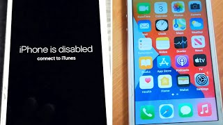 iPhone is Disabled Connect To iTunes iPhone 11 X SE 8 Plus 8 7 Plus 7 6S 6 5S 5 amp Earlier [upl. by Rodgers]