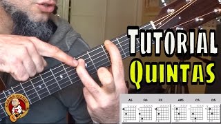 Como tocar INTERVALOS de QUINTA en GUITARRA  Tutorial FÁCIL principiantes [upl. by Inigo]