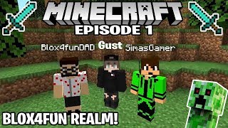 BLOX4FUN SQUAD Beginning a NEW Minecraft REALM  Lets Play Minecraft Survival  Episode 1 [upl. by Valtin970]