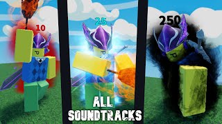 KILLSTREAK all soundtracks  Slap battles Roblox [upl. by Aokek89]