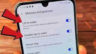 Galaxy A50  A50s  How to Turn quotLift to Wakequot amp quotDouble Tap to Wakequot Feature On amp Off [upl. by Lanam]