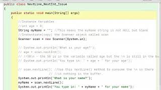 next Vs nextLine methods in Java [upl. by Rodl774]