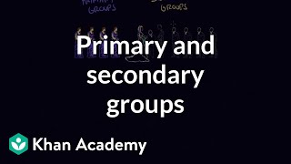 Primary and secondary groups  Individuals and Society  MCAT  Khan Academy [upl. by Atinej933]