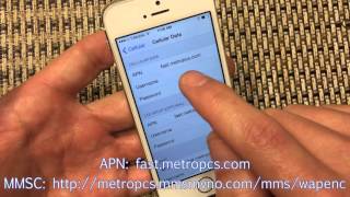 iPhone 5 No Cellular Data 4G LTE on MetroPCS Change APN Settings [upl. by Moselle120]