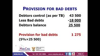 Financial Accounting N4 Other operating expenses  Part 4 of 31  Mr K Modisane [upl. by Nyllij]