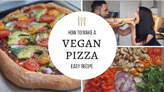 HOW TO MAKE THE BEST VEGAN PIZZA EVER  EASY RECIPE VIDEO [upl. by Winn]