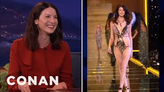 Caitriona Balfe Was The Whitest Victoria’s Secret Model  CONAN on TBS [upl. by Attehcram]