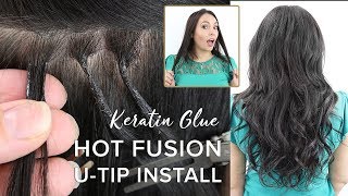 Hot Fusion UTip Hair Extension Installation [upl. by Yslehc]