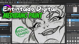 Entintado Digital Medibang paint Parte 1 [upl. by Enia636]