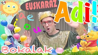 Bokalak ikasi haurrentzako euskarazko edukiak Aprende las vocales en euskera con Adi [upl. by Faye]